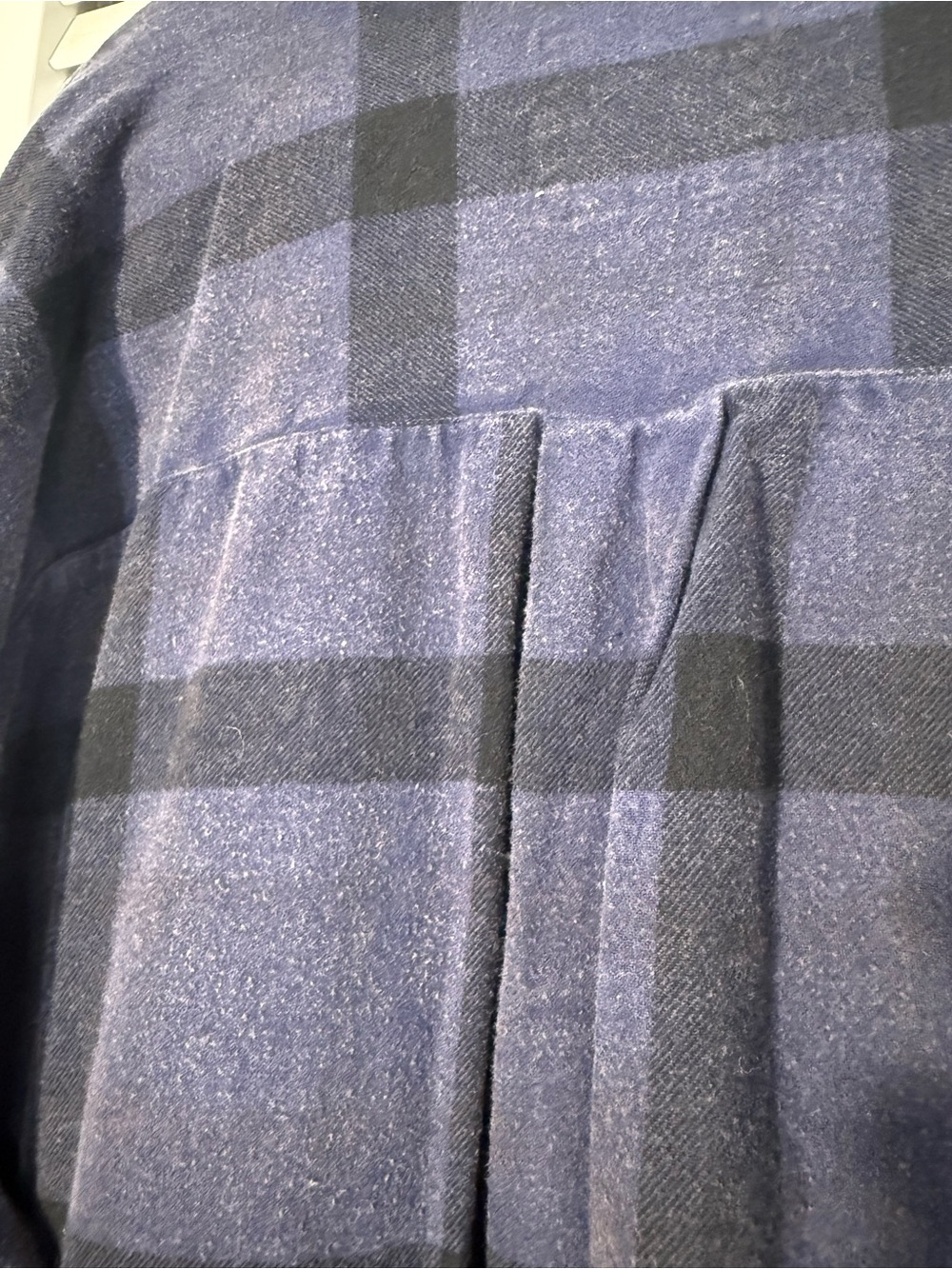 aerie Navy Lumberjane Flannel Button up top - Picture 4 of 5